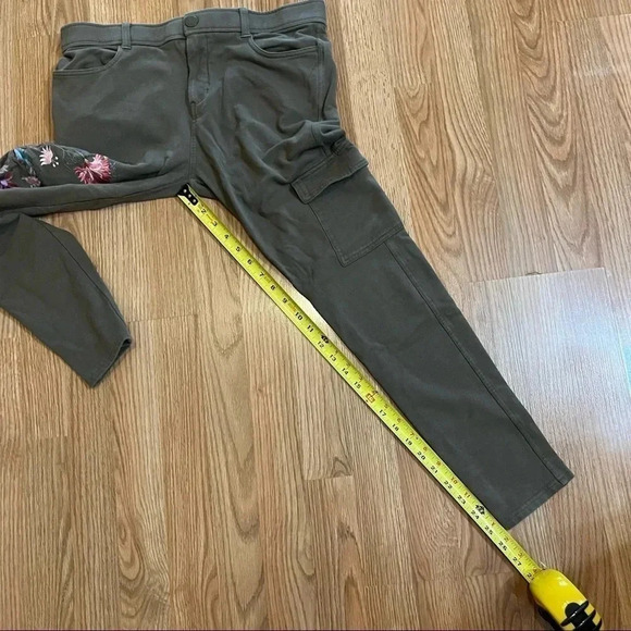 MATILDA JANE Camp Scouts Honor Pants Size Large L Embroidered Stretch Green - Picture 8 of 9